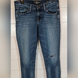 Lucky Brand Womens Size 8/29 Ankle Sweet N Straight Distressed Jeans
